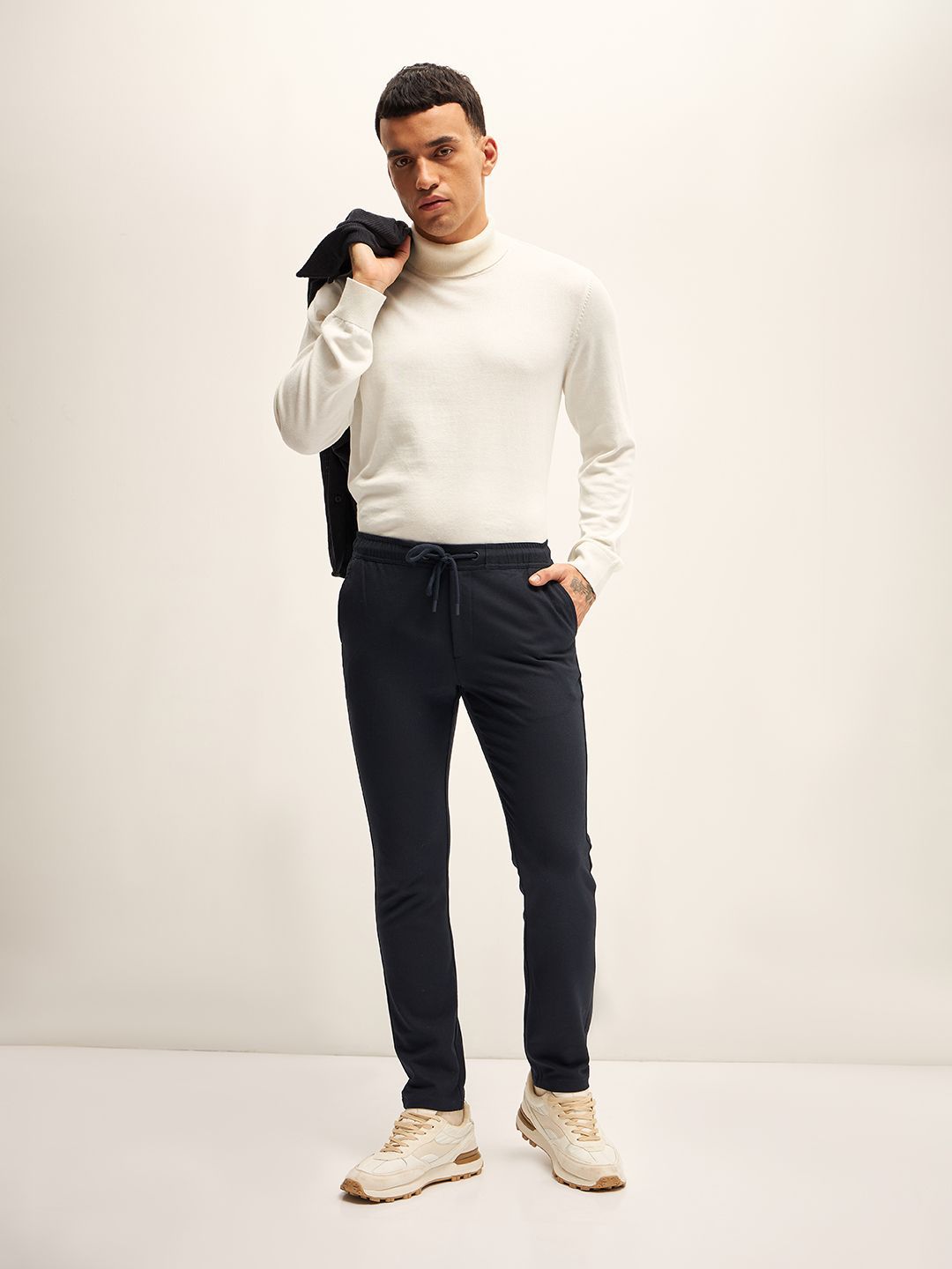 THE BEAR HOUSE Men Slim Fit Joggers Trousers