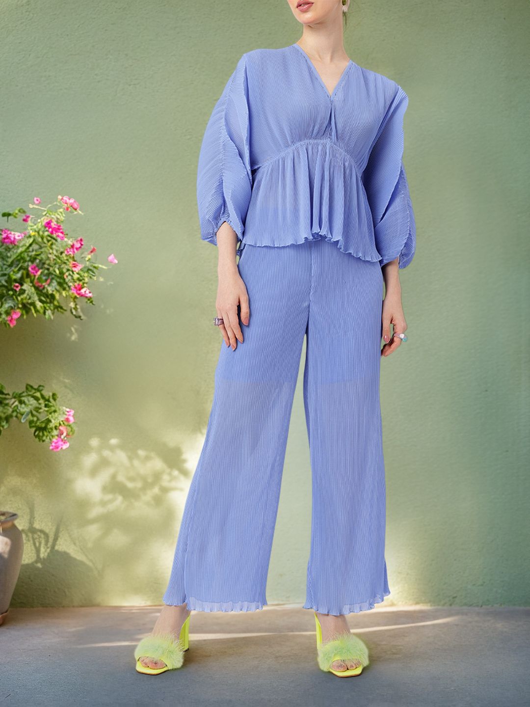DressBerry Kimono  Accordion A-Line Top And Trousers Co-Ords