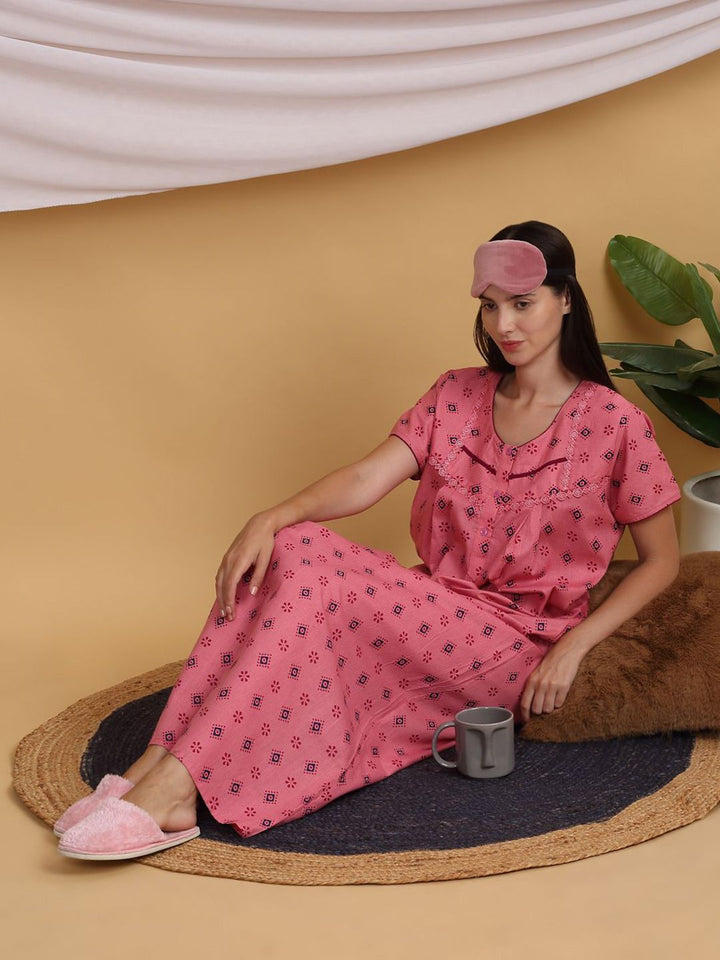 Sweet Dreams Printed Maxi Nightdress