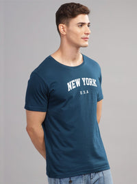 ADRO Men Typography Printed Applique T-shirt