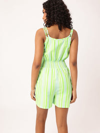 DressBerry Striped Smocked Playsuit