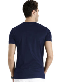 Pek ADRO Lelaki dengan 3 T-shirt Kapas Leher Bulat Bercetak Grafik
