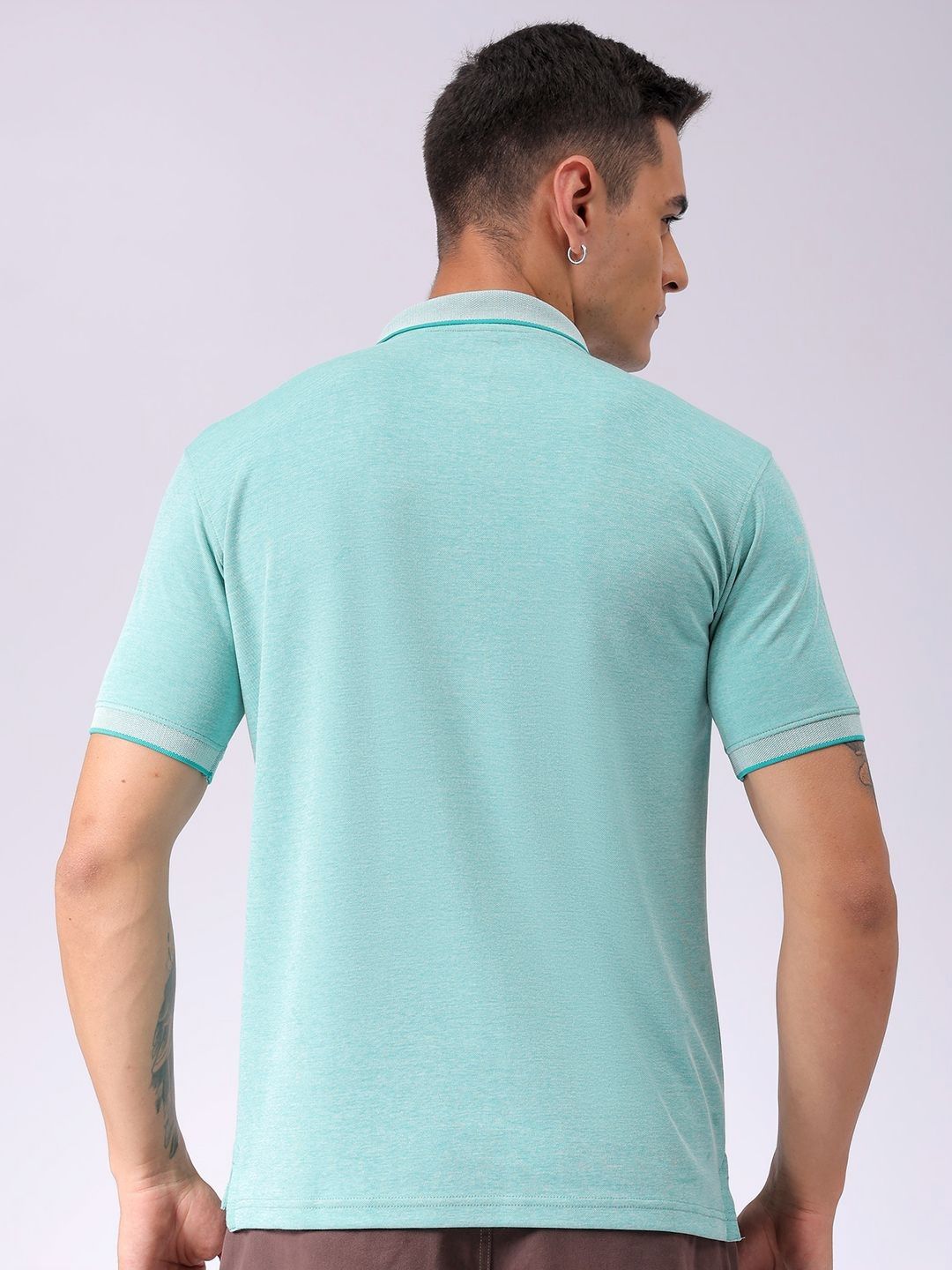 The Indian Garage Co Men Solid Polo Collar T-shirt