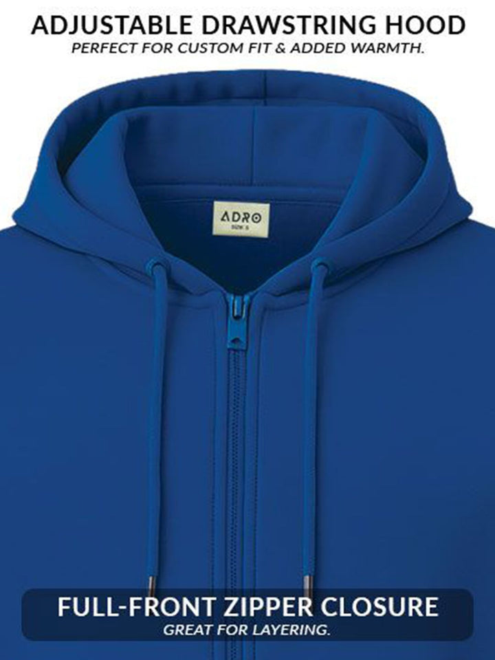 ADRO Men Graphic Printed Hooded Sweatshirt