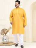 SOJANYA PLUS Checked Woven Design Pure Cotton Straight Kurta With Pyjama