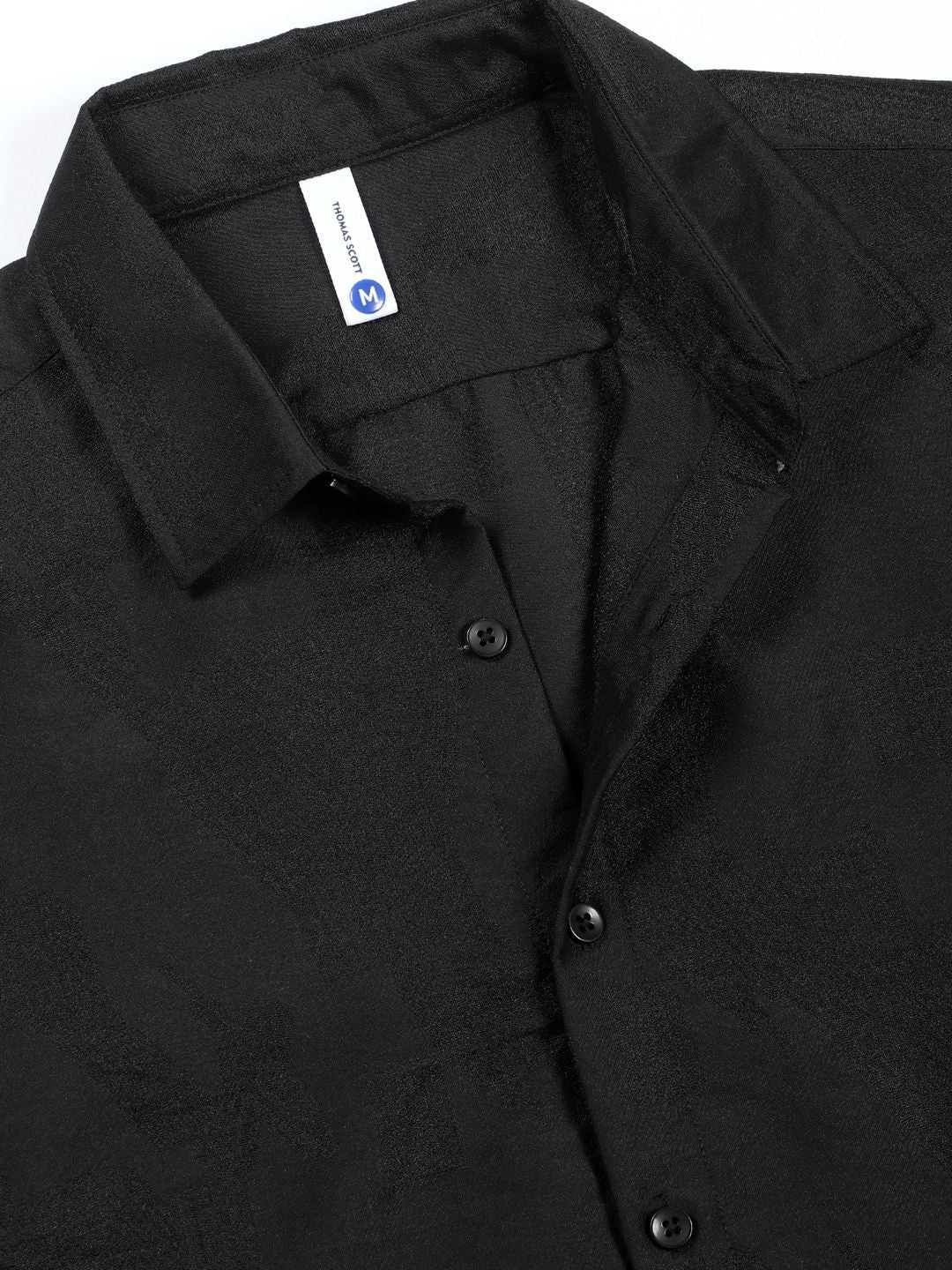 Thomas Scott Men Classic Slim Fit Opaque Casual Shirt