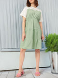 DressBerry Comfy Fashionable Flair A-Line Tiered Dress