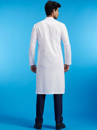 Diwas by Manyavar Geometric Woven Design Mandarin Collar Cotton Straight Kurta