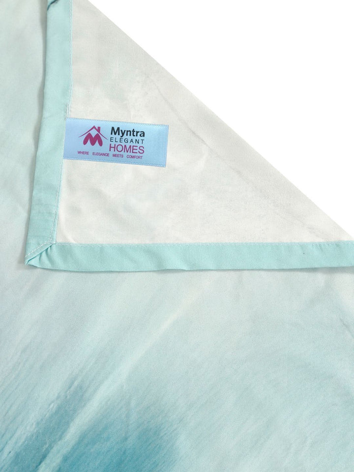 Myntra Elegant Homes Green Floral 300 TC Super King Double Bedsheet dengan 2 Sarung Bantal