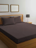 Myntra Elegant Homes Berjalur Coklat 300 TC Set Cadar King 2.50 m x 2.20 m