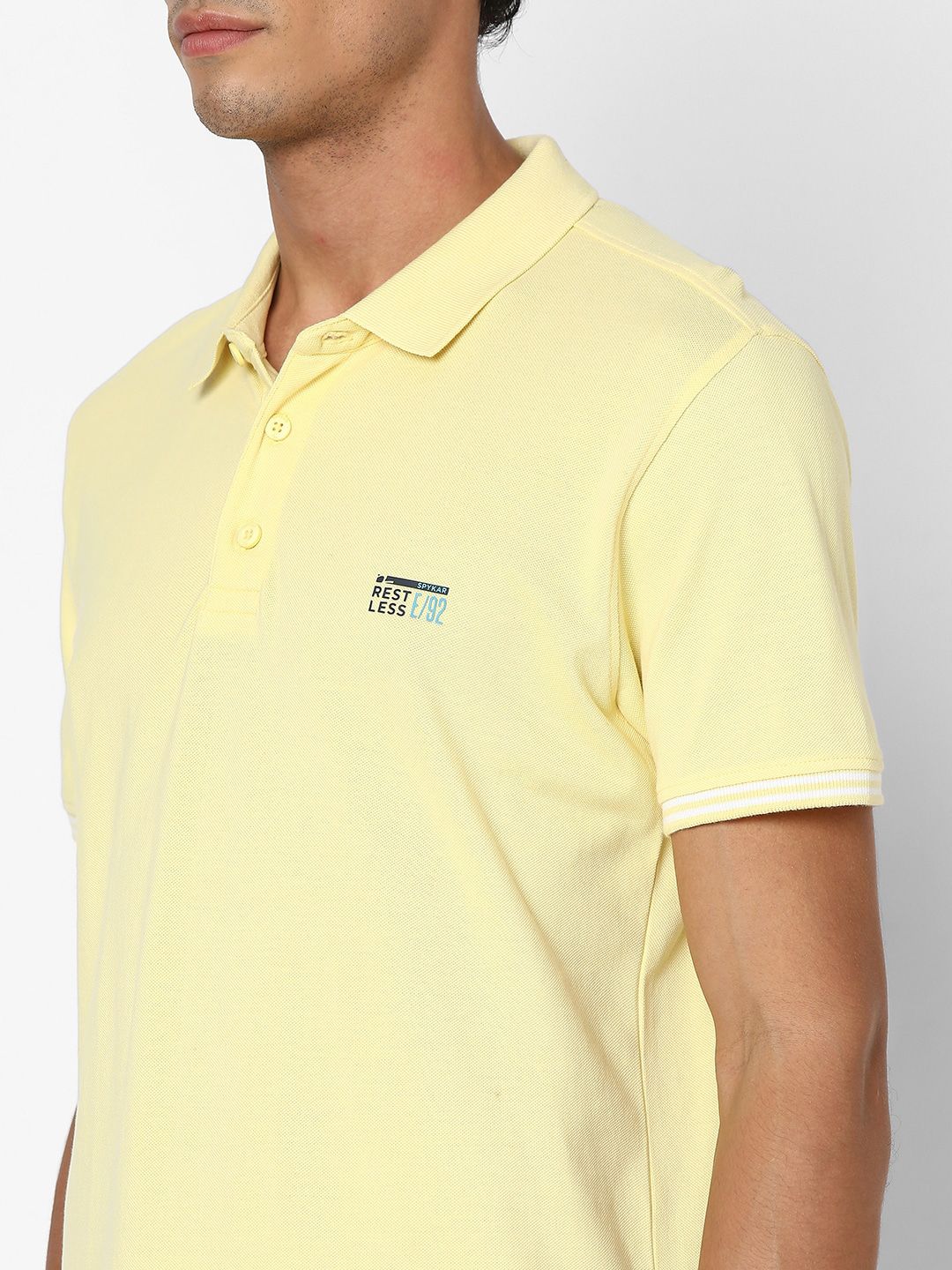SPYKAR Regular Fit Polo Collar Short Sleeve Cotton T-shirt