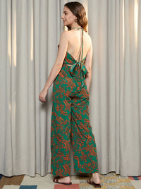 Berrylush Halter Neck Printed Basic  Jumpsuit
