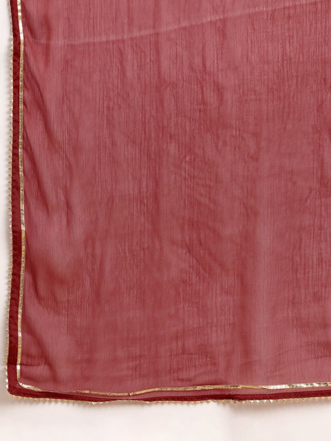 KALINI Ethnic Motifs Yoke Design Mirror Work Straight Kurta & Trousers With Dupatta