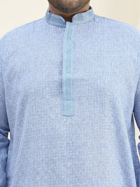 SOJANYA PLUS Checked Woven Design Pure Cotton Straight Kurta With Pyjama