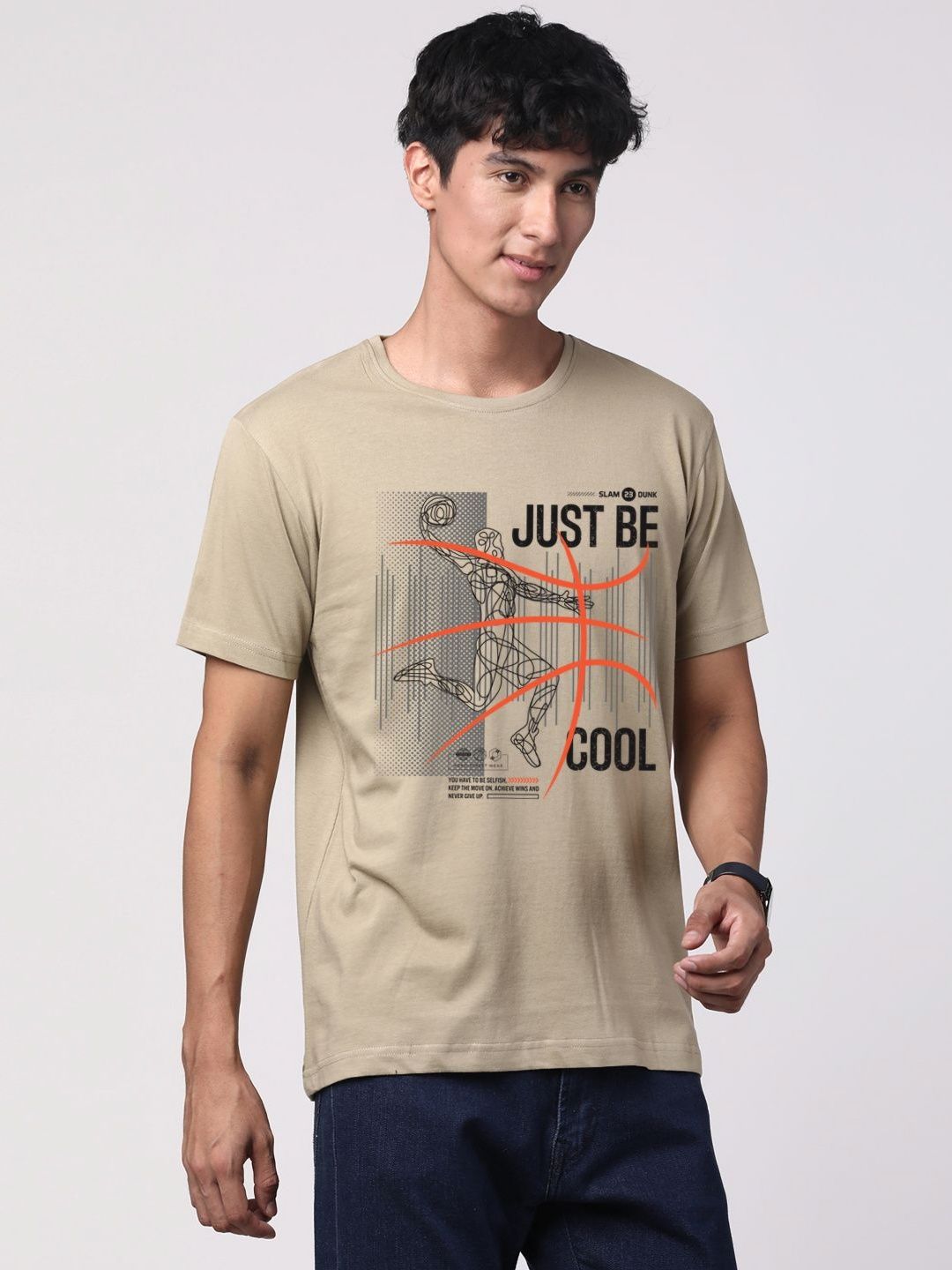 ADRO Men Graphic Printed Pure Cotton Round Neck T-shirt