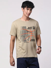 ADRO Men Graphic Printed Pure Cotton Round Neck T-shirt