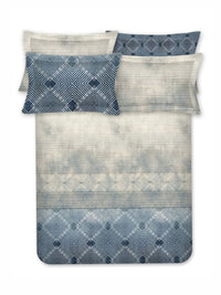 BOMBAY DYEING Urban Living Grey Printed Cotton 400 TC King Bedsheet with 4 Pillow Covers