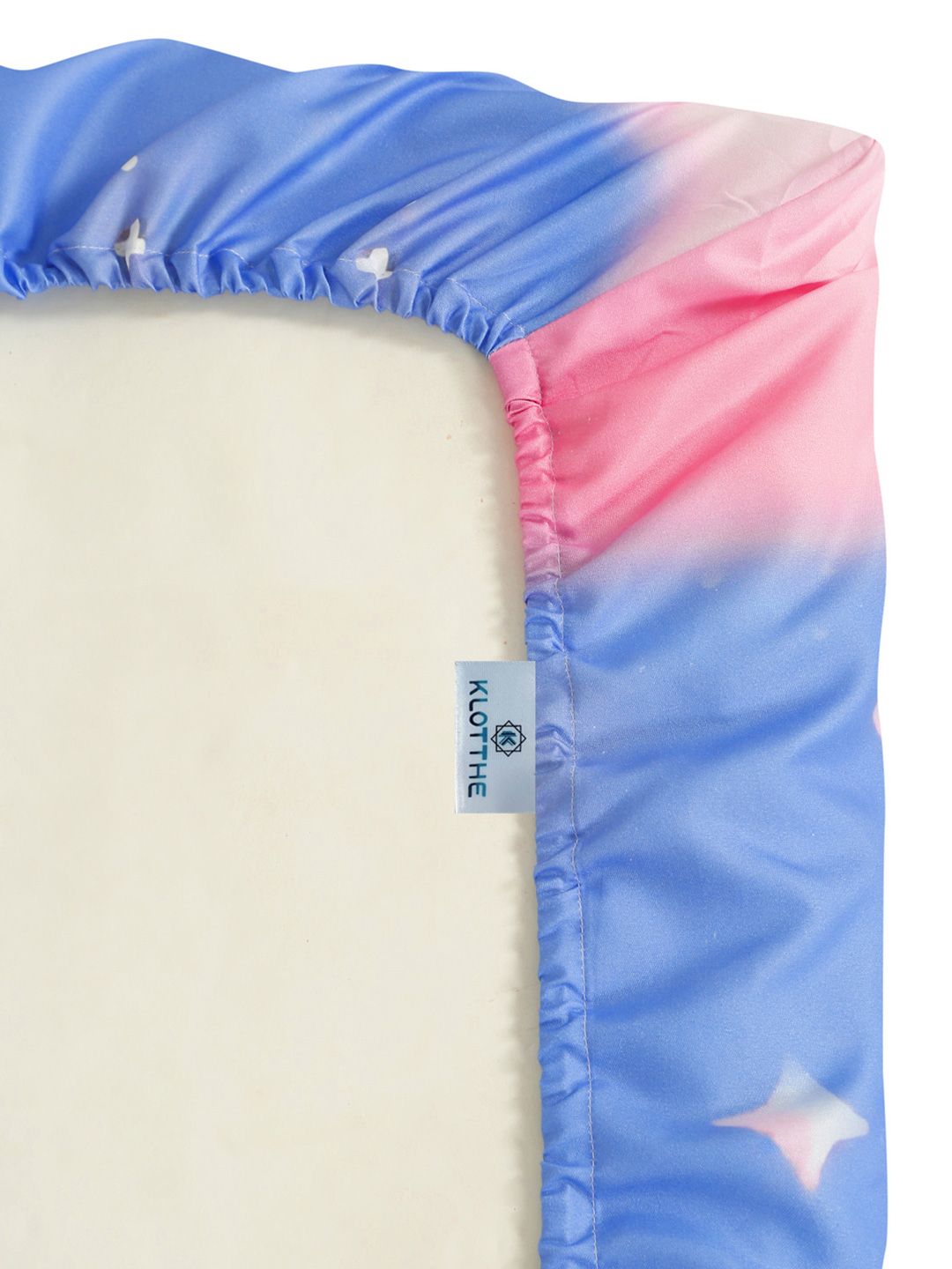 KLOTTHE Kartun Biru Dicetak Dilengkapi Cadar Katil King Double 7D 400 TC Dengan 2 Sarung Bantal