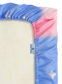 KLOTTHE Kartun Biru Dicetak Dilengkapi Cadar Katil King Double 7D 400 TC Dengan 2 Sarung Bantal