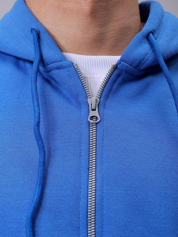 The Indian Garage Co Men Hooded Double Way Front Open Zipper Sweatshirt