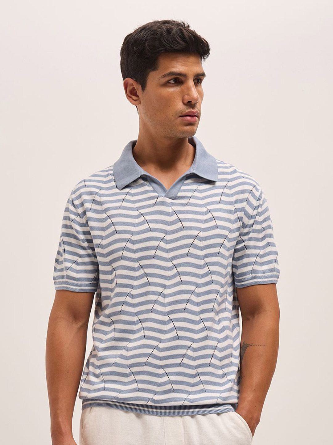 THE BEAR HOUSE Men Polo Collar T-shirt