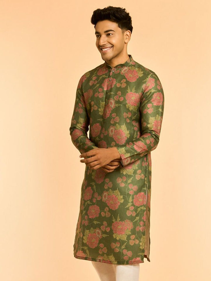 Diwas by Manyavar Men Floral Printed Kurta