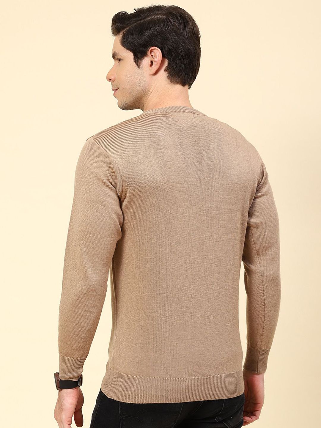 Monte Carlo Men Woollen  V Neck Long Sleeves Pullover Sweater