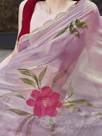Tikhi Imli Floral Sequinned Organza Saree