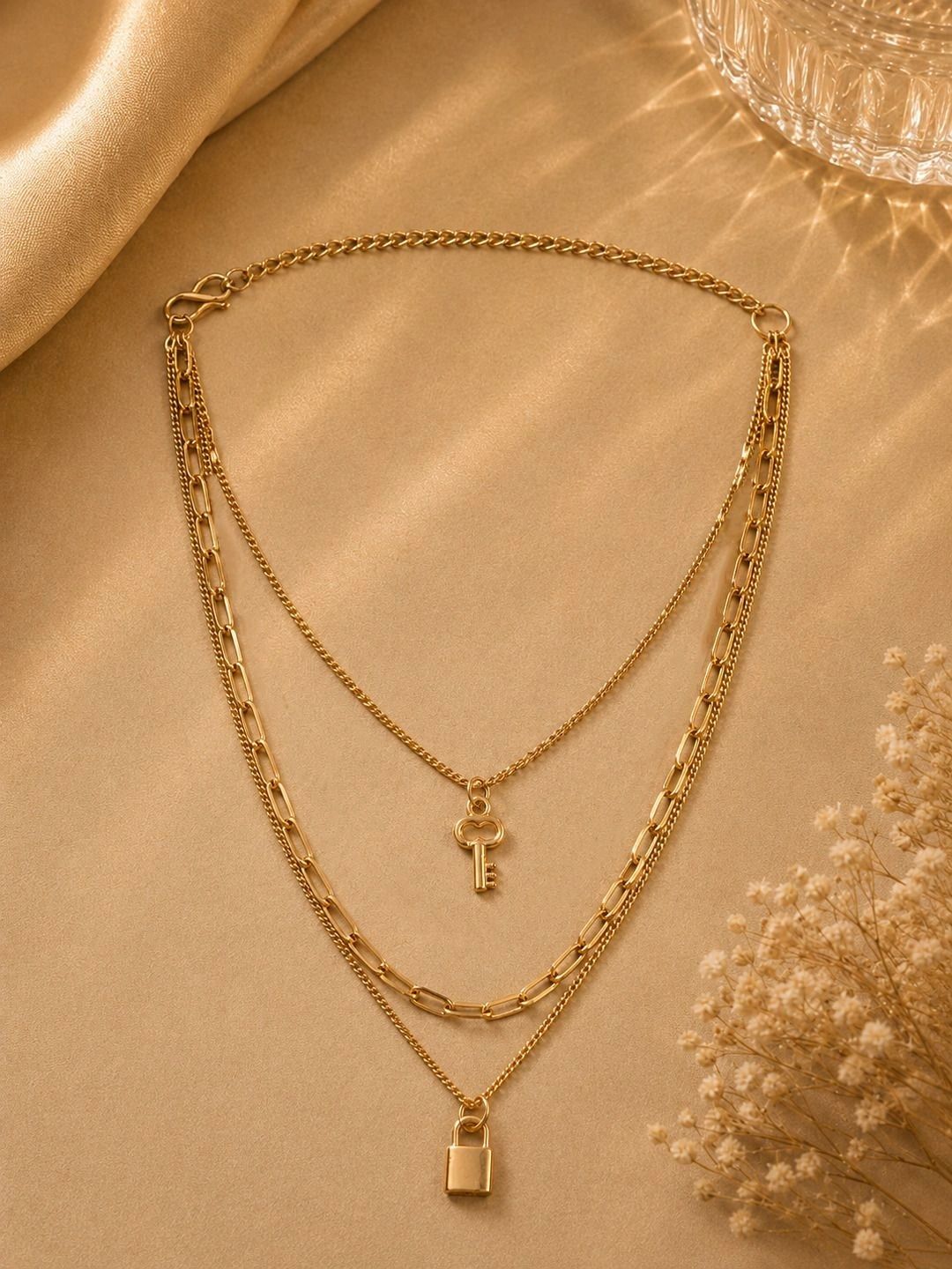 VOGUE PANASH Kalung Berlapis Emas Berlapis Emas
