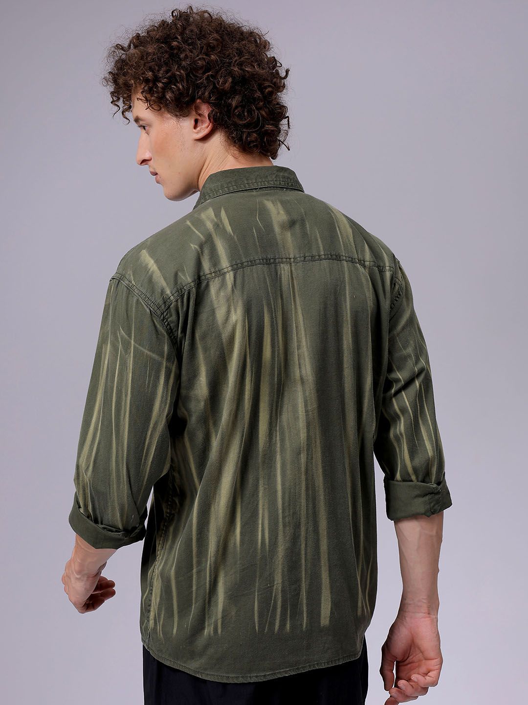 The Indian Garage Co Men Solid Box Pockets Casual Pure Cotton Shirt