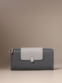 Lino Perros Women Textured Buckle Detail Two Fold Wallet