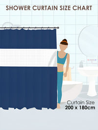 Story@home Purple & White Waterproof Shower Curtain