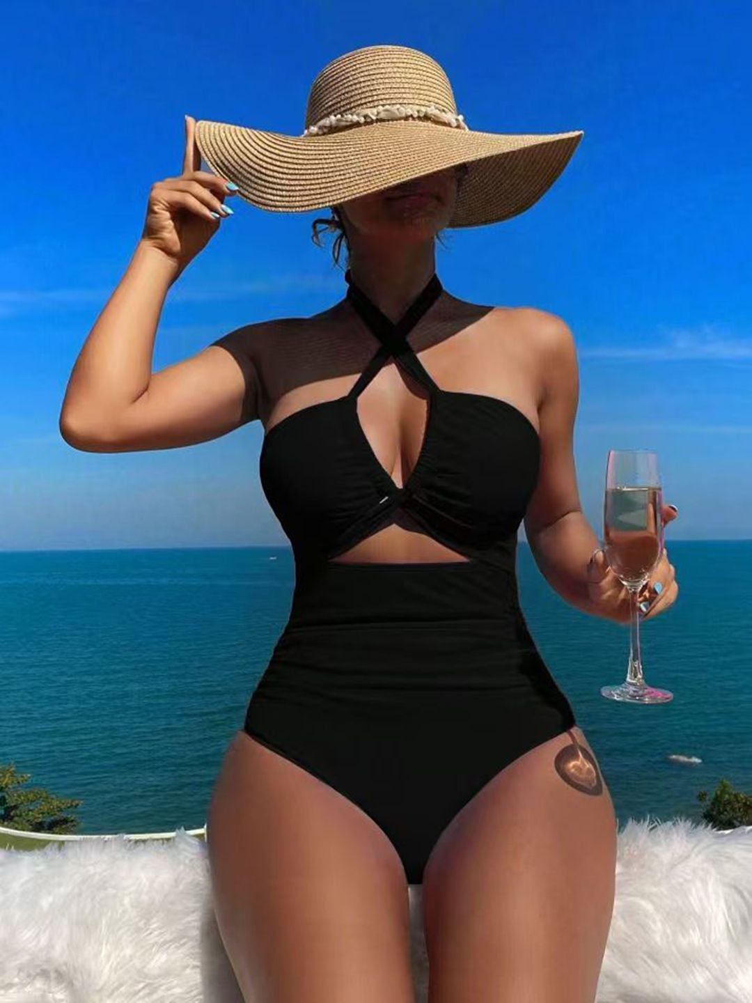 DressBerry Halter Neck Bodysuit