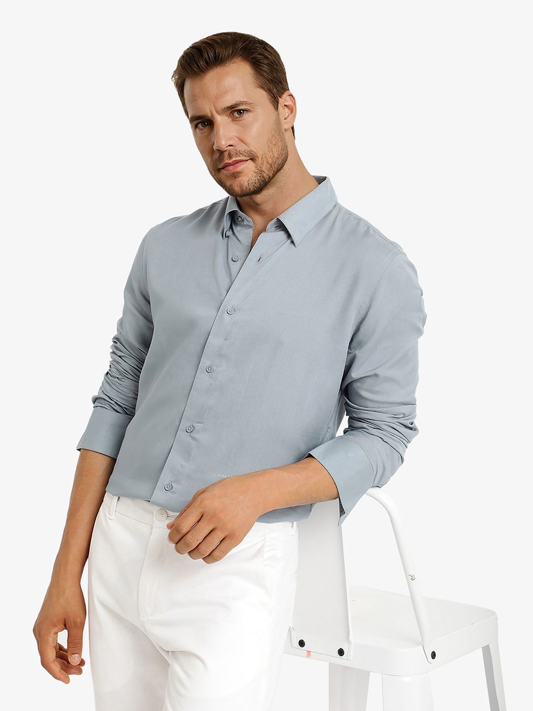 RARE RABBIT Men Comfort Opaque Formal Shirt