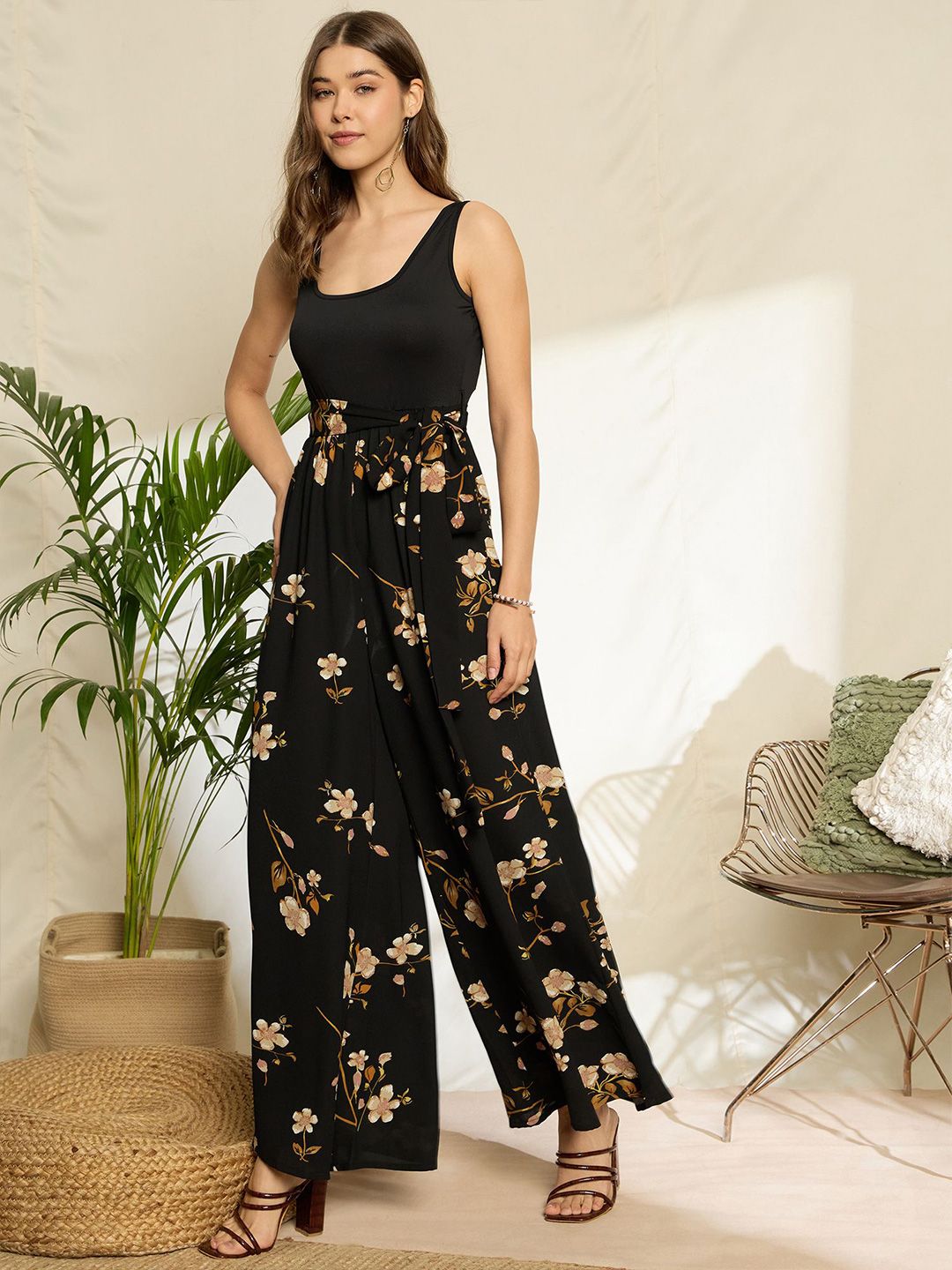 Berrylush Women Printed Basic Jumpsuit