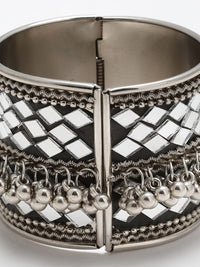 Anouk Silver-Plated Artificial Beaded Cuff Bracelet