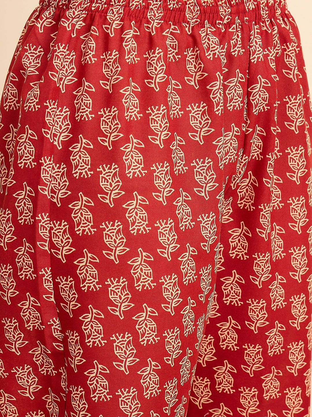 KALINI Women Floral Printed Regular Kurta with Trousers & With Dupatta