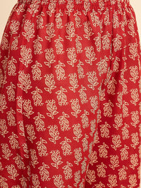KALINI Women Floral Printed Regular Kurta with Trousers & With Dupatta