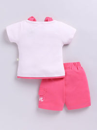 Moms Love Infant Girls Typography Printed Pure Cotton Clothing Set