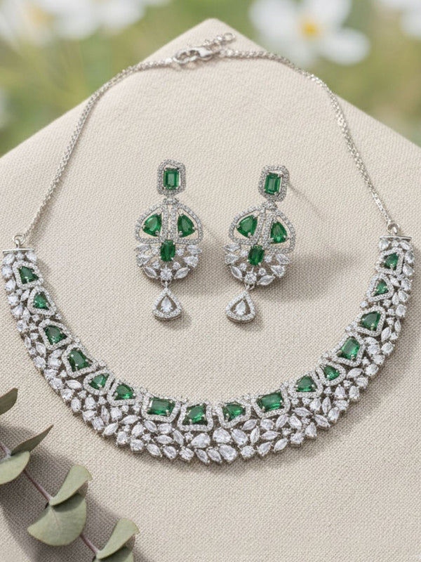 Set Perhiasan Berat Batu Diamond American Karatcart berlapis