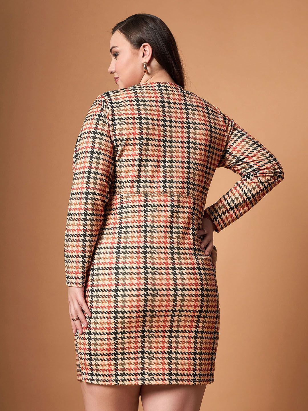 SASSAFRAS Curve Checked Dress
