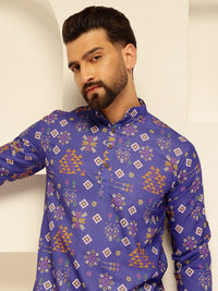 SOJANYA Motif Etnik Printed Cotton Straight Short Kurta