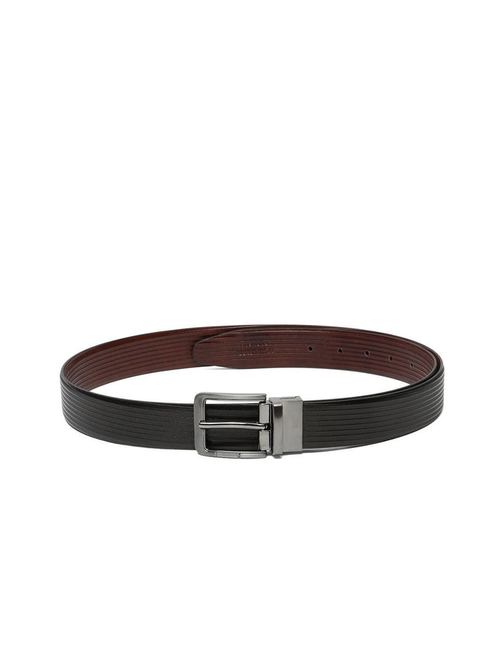 Teakwood Leathers Men Textured Leather Reversible Formal Belt