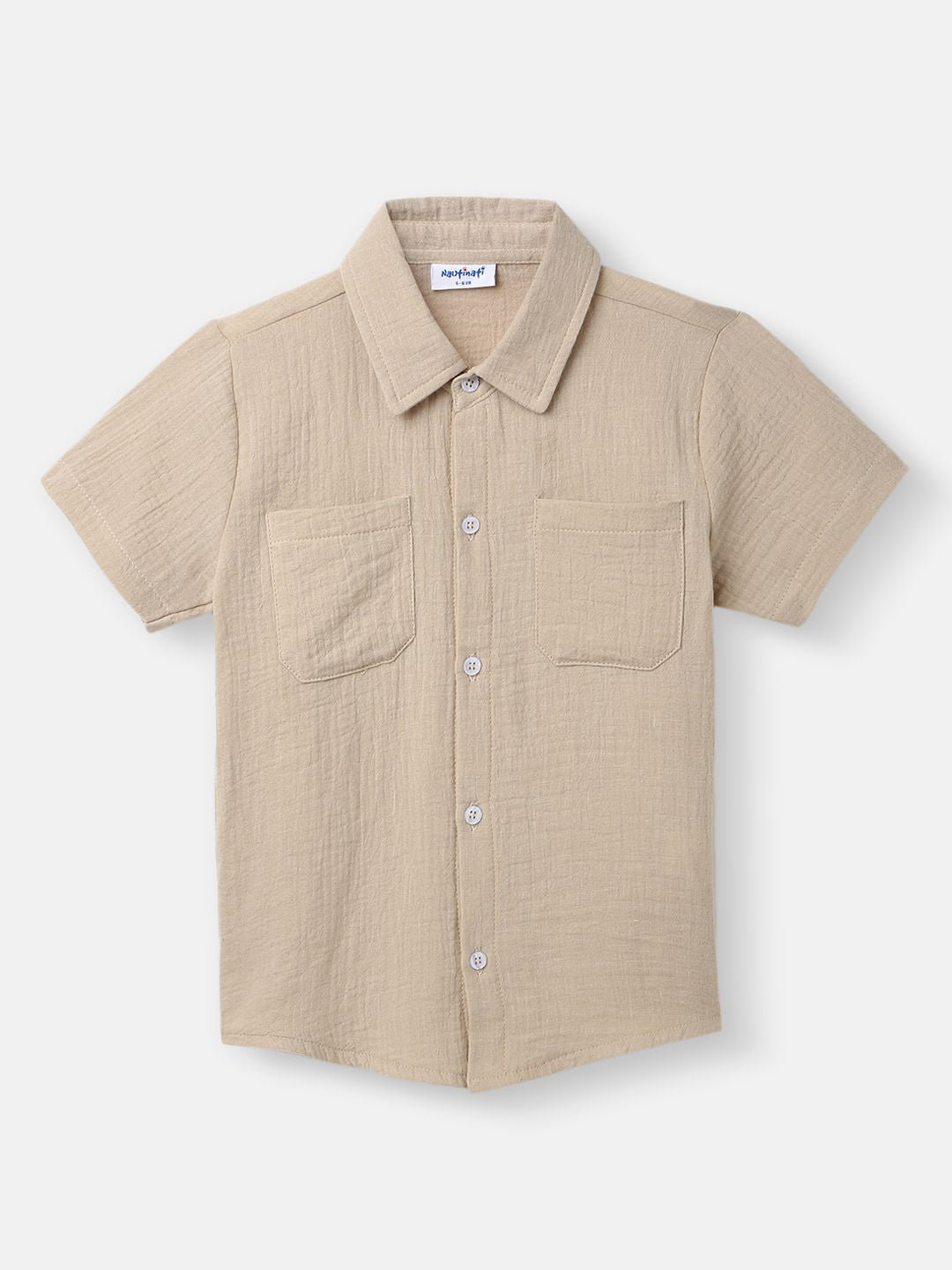 Nauti Nati Boys Shirt Collar Pure Cotton Shirt with Shorts
