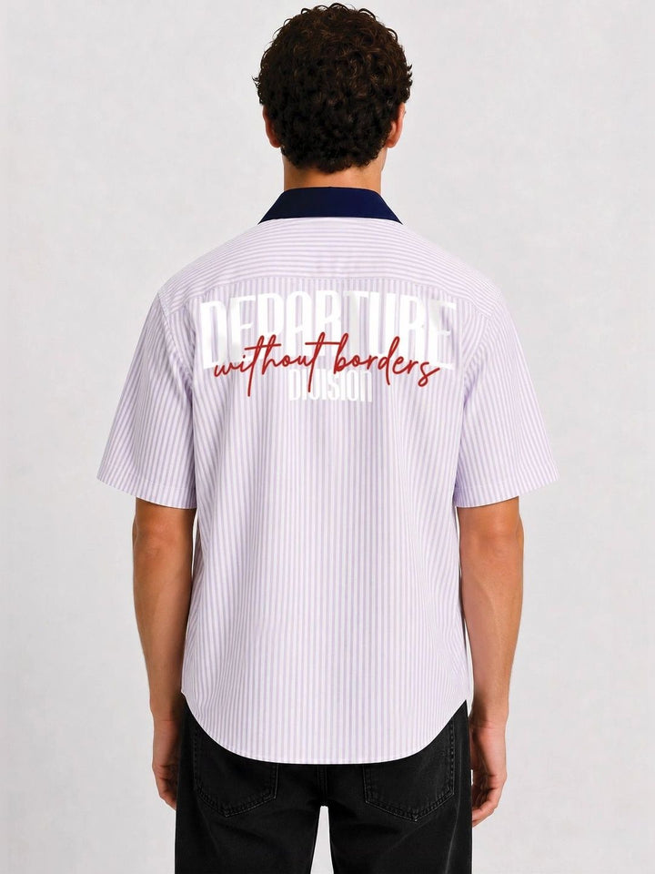 Baju Kasual Berjalur Santai ADRO Lelaki