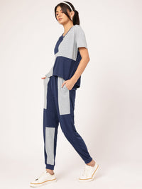 DressBerry Vibe Shift Colorblock Raglan Ease Co-Ord Set