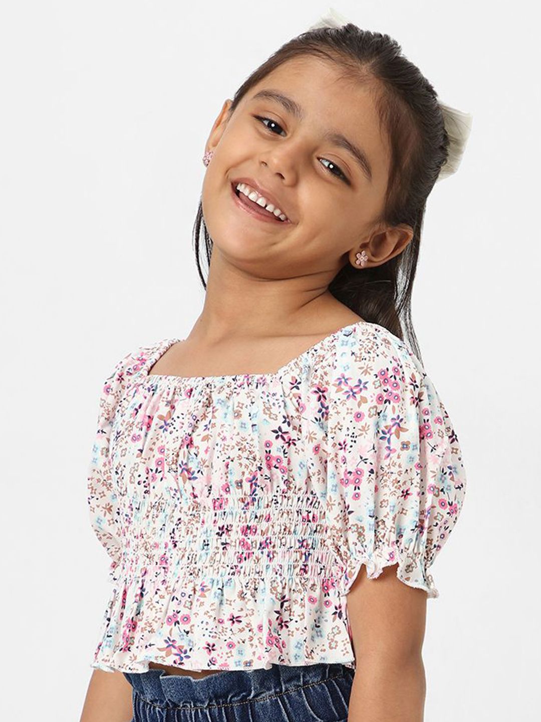 Nauti Nati Girls Printed Cropped Top