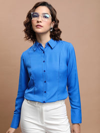 Tokyo Talkies Women Solid Regular Fit Shirt