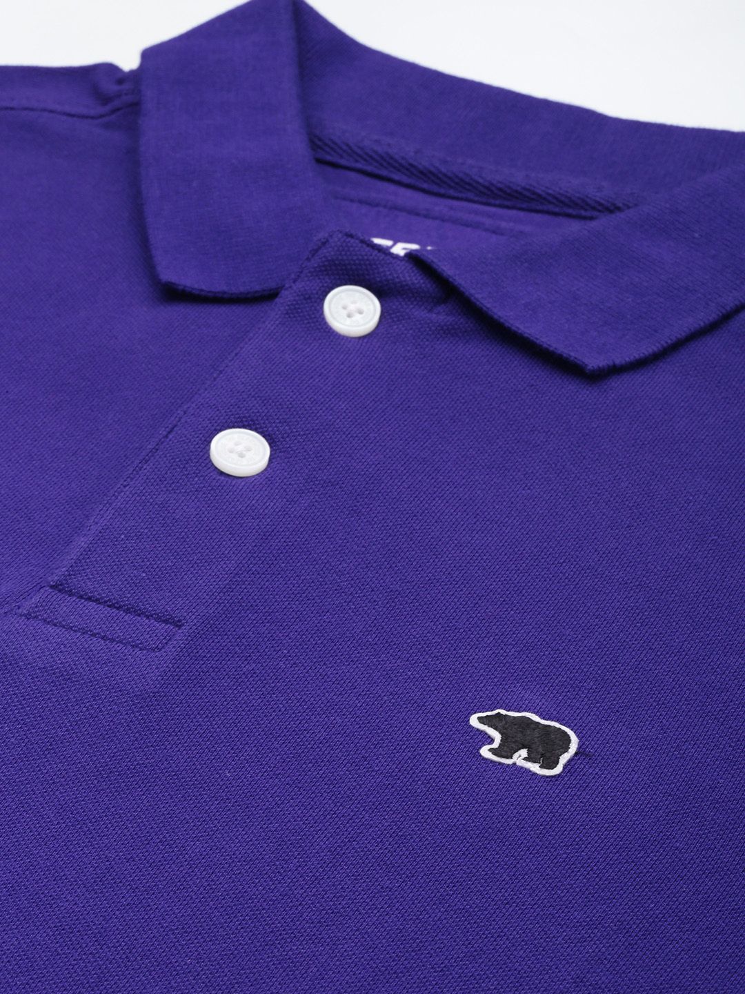 THE BEAR HOUSE Polo Collar Slim Fit Pure Cotton T-shirt