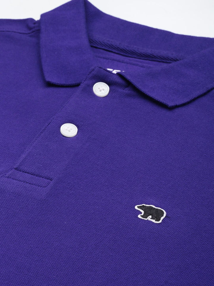 THE BEAR HOUSE Polo Collar Slim Fit Pure Cotton T-shirt